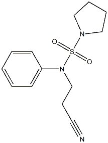 3-[phenyl(pyrrolidine-1-sulfonyl)amino]propanenitrile Structure