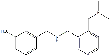 3-{[({2-[(dimethylamino)methyl]phenyl}methyl)amino]methyl}phenol,,结构式