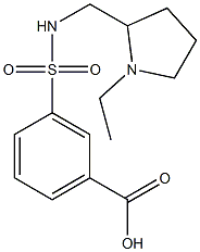 3-{[(1-ethylpyrrolidin-2-yl)methyl]sulfamoyl}benzoic acid Struktur