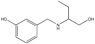 3-{[(1-hydroxybutan-2-yl)amino]methyl}phenol Struktur