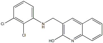 3-{[(2,3-dichlorophenyl)amino]methyl}quinolin-2-ol 化学構造式