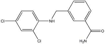 3-{[(2,4-dichlorophenyl)amino]methyl}benzamide 化学構造式