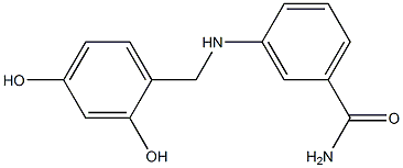 3-{[(2,4-dihydroxyphenyl)methyl]amino}benzamide