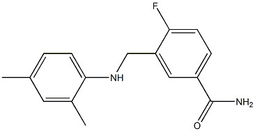 3-{[(2,4-dimethylphenyl)amino]methyl}-4-fluorobenzamide