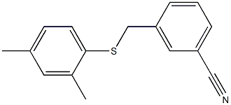 3-{[(2,4-dimethylphenyl)sulfanyl]methyl}benzonitrile,,结构式