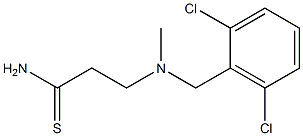 3-{[(2,6-dichlorophenyl)methyl](methyl)amino}propanethioamide,,结构式