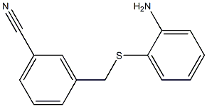 3-{[(2-aminophenyl)thio]methyl}benzonitrile,,结构式