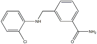 3-{[(2-chlorophenyl)amino]methyl}benzamide,,结构式