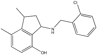 3-{[(2-chlorophenyl)methyl]amino}-1,7-dimethyl-2,3-dihydro-1H-inden-4-ol Structure