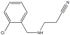 3-{[(2-chlorophenyl)methyl]amino}propanenitrile 化学構造式