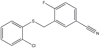 3-{[(2-chlorophenyl)sulfanyl]methyl}-4-fluorobenzonitrile Structure