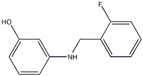 3-{[(2-fluorophenyl)methyl]amino}phenol Struktur