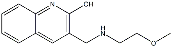 3-{[(2-methoxyethyl)amino]methyl}quinolin-2-ol,,结构式