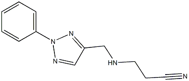 3-{[(2-phenyl-2H-1,2,3-triazol-4-yl)methyl]amino}propanenitrile,,结构式