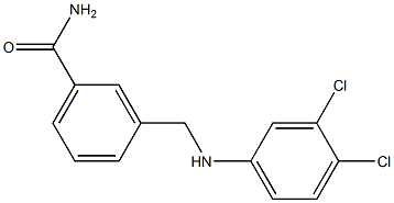 3-{[(3,4-dichlorophenyl)amino]methyl}benzamide,,结构式