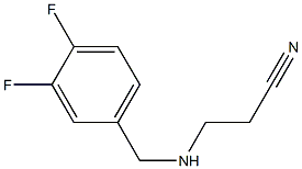 3-{[(3,4-difluorophenyl)methyl]amino}propanenitrile 结构式