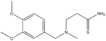 3-{[(3,4-dimethoxyphenyl)methyl](methyl)amino}propanethioamide,,结构式