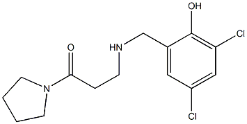 3-{[(3,5-dichloro-2-hydroxyphenyl)methyl]amino}-1-(pyrrolidin-1-yl)propan-1-one,,结构式