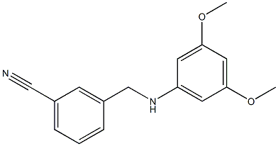 3-{[(3,5-dimethoxyphenyl)amino]methyl}benzonitrile Structure