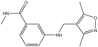 3-{[(3,5-dimethyl-1,2-oxazol-4-yl)methyl]amino}-N-methylbenzamide 结构式