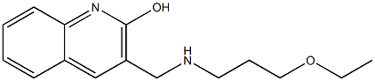 3-{[(3-ethoxypropyl)amino]methyl}quinolin-2-ol 结构式