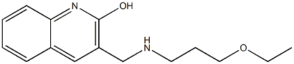 3-{[(3-ethoxypropyl)amino]methyl}quinolin-2-ol,,结构式