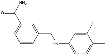 3-{[(3-fluoro-4-methylphenyl)amino]methyl}benzamide Structure