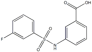 3-{[(3-fluorophenyl)sulfonyl]amino}benzoic acid Struktur