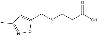 3-{[(3-methyl-1,2-oxazol-5-yl)methyl]sulfanyl}propanoic acid 化学構造式