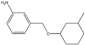 3-{[(3-methylcyclohexyl)oxy]methyl}aniline Structure