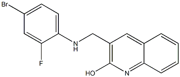 3-{[(4-bromo-2-fluorophenyl)amino]methyl}quinolin-2-ol Struktur