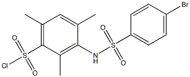 3-{[(4-bromophenyl)sulfonyl]amino}-2,4,6-trimethylbenzenesulfonyl chloride,,结构式