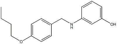 3-{[(4-butoxyphenyl)methyl]amino}phenol 结构式