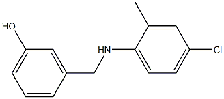 3-{[(4-chloro-2-methylphenyl)amino]methyl}phenol,,结构式