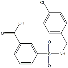 3-{[(4-chlorophenyl)methyl]sulfamoyl}benzoic acid 化学構造式