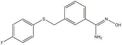 3-{[(4-fluorophenyl)sulfanyl]methyl}-N'-hydroxybenzene-1-carboximidamide,,结构式