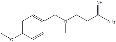 3-{[(4-methoxyphenyl)methyl](methyl)amino}propanimidamide,,结构式