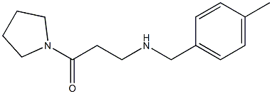 3-{[(4-methylphenyl)methyl]amino}-1-(pyrrolidin-1-yl)propan-1-one Structure