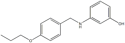 3-{[(4-propoxyphenyl)methyl]amino}phenol Structure