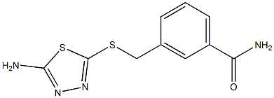 3-{[(5-amino-1,3,4-thiadiazol-2-yl)sulfanyl]methyl}benzamide Structure