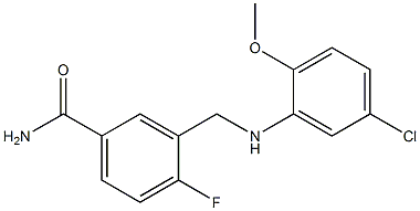 3-{[(5-chloro-2-methoxyphenyl)amino]methyl}-4-fluorobenzamide Structure