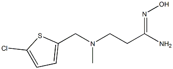 3-{[(5-chlorothiophen-2-yl)methyl](methyl)amino}-N'-hydroxypropanimidamide Structure