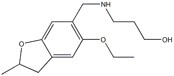 3-{[(5-ethoxy-2-methyl-2,3-dihydro-1-benzofuran-6-yl)methyl]amino}propan-1-ol,,结构式