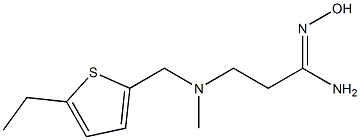 3-{[(5-ethylthiophen-2-yl)methyl](methyl)amino}-N'-hydroxypropanimidamide,,结构式