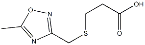 3-{[(5-methyl-1,2,4-oxadiazol-3-yl)methyl]sulfanyl}propanoic acid 结构式