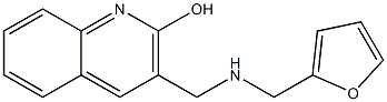 3-{[(furan-2-ylmethyl)amino]methyl}quinolin-2-ol,,结构式