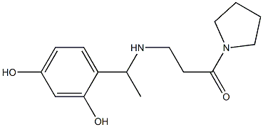 3-{[1-(2,4-dihydroxyphenyl)ethyl]amino}-1-(pyrrolidin-1-yl)propan-1-one