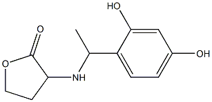 3-{[1-(2,4-dihydroxyphenyl)ethyl]amino}oxolan-2-one,,结构式