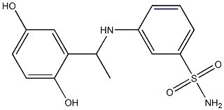 3-{[1-(2,5-dihydroxyphenyl)ethyl]amino}benzene-1-sulfonamide 结构式