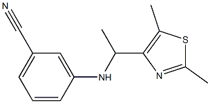 3-{[1-(2,5-dimethyl-1,3-thiazol-4-yl)ethyl]amino}benzonitrile 化学構造式